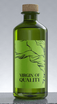 Virgin of Quality Product Bottle